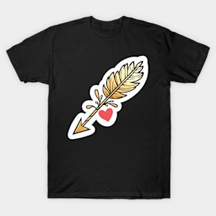 Valentine's Day Stickers - Cupid's Arrow T-Shirt